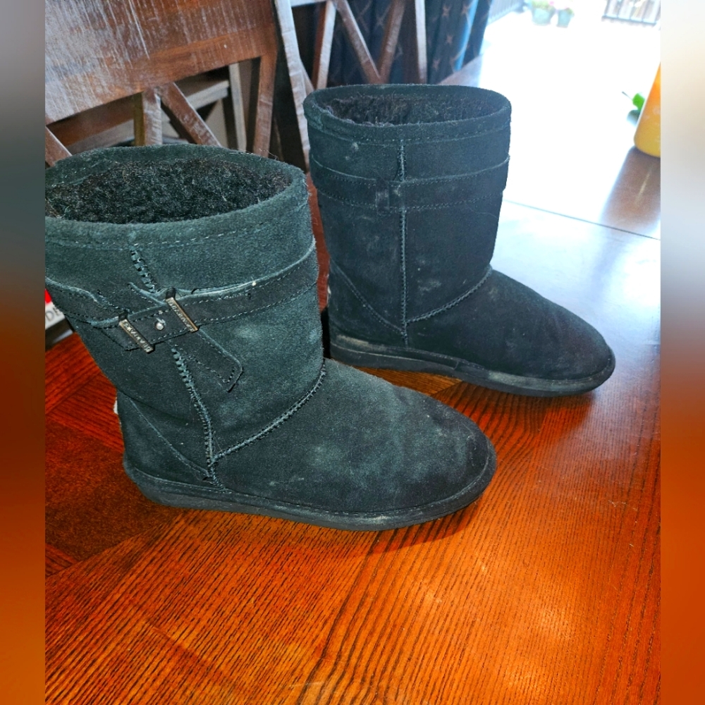 BearPaw Girls Black Boots